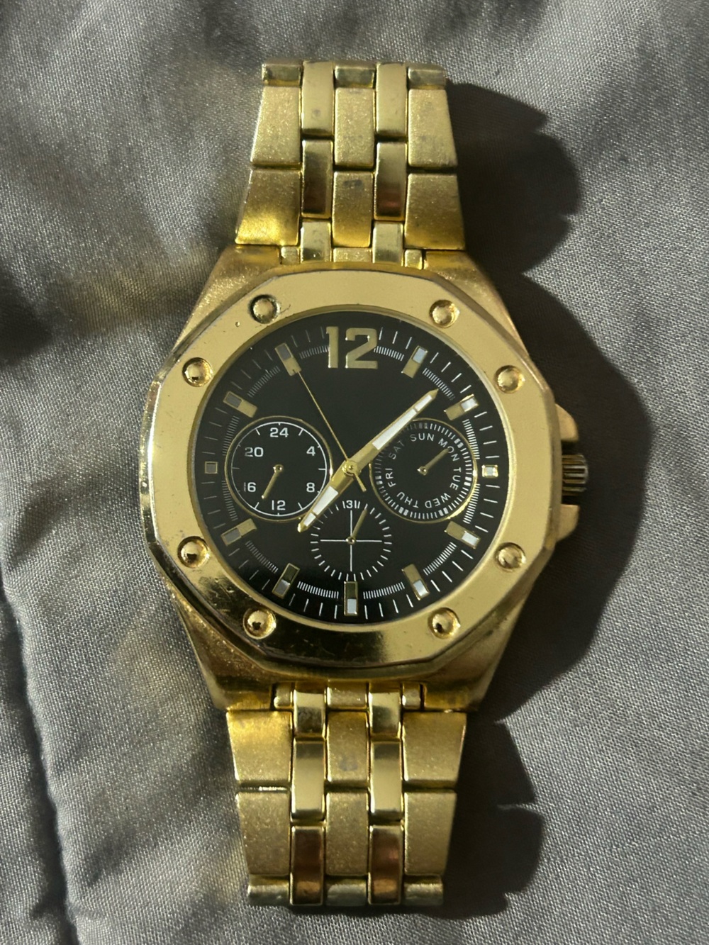 Gold-Tone Men's Watch Jacket Accessory - Gold